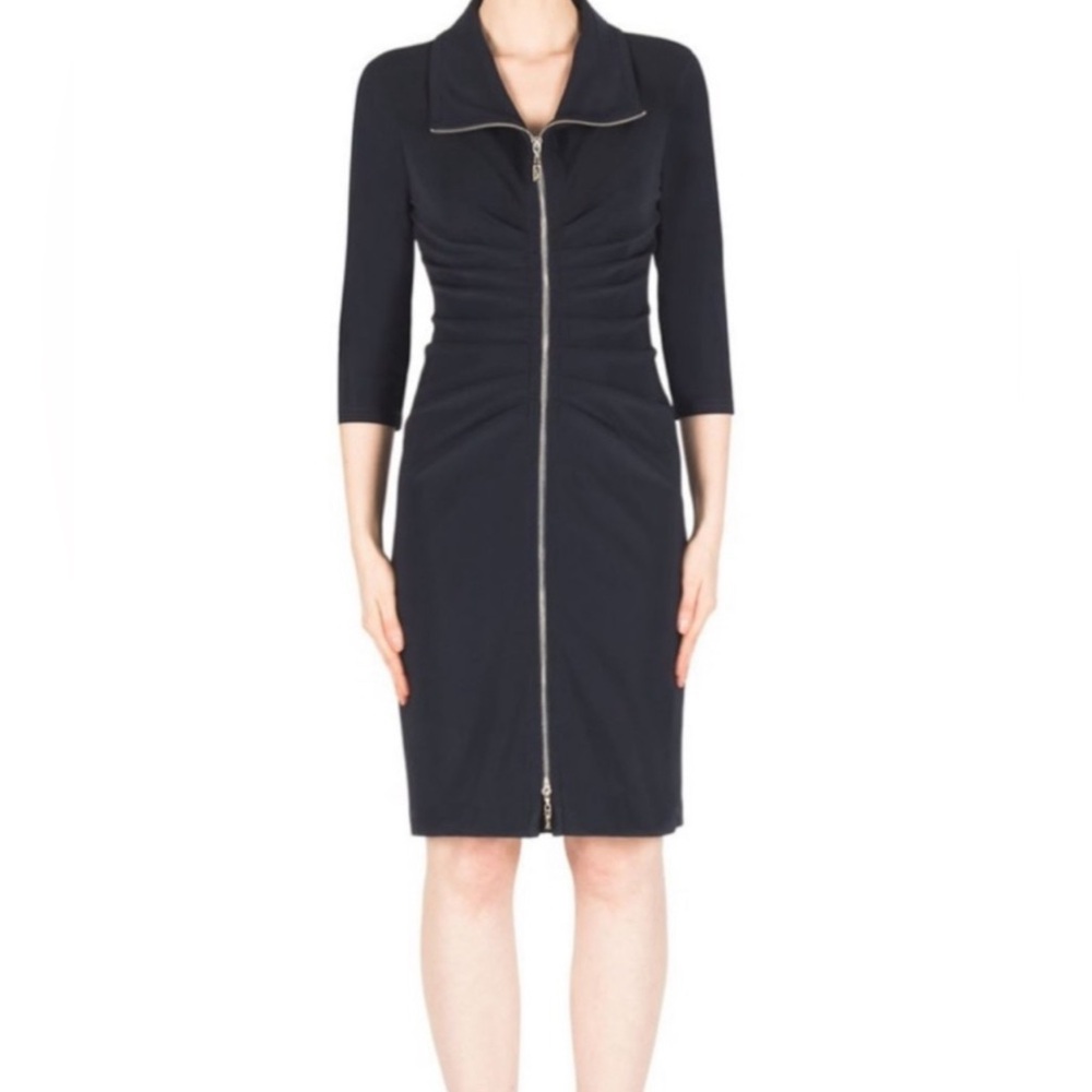 Joseph Ribkoff Full Exposed Zip Dress - Picture 1 of 12